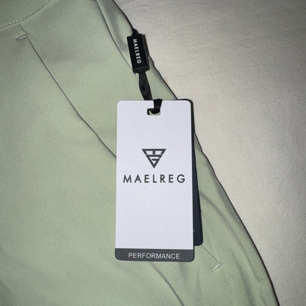 Maelreg Performance Light Green Mint Golf Shorts Men's Size 38x7 NWT - Picture 2 of 10